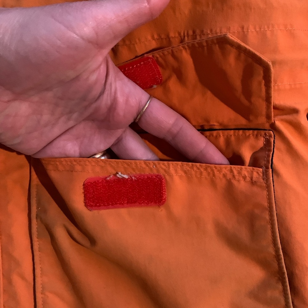 Lands’ End Kids Squall Parka L 10-12 Orange Waterproof Insulated Winter Coat - Picture 6 of 15
